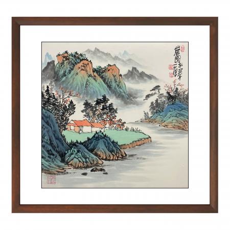 姜国华4平尺山水作品《山居图》